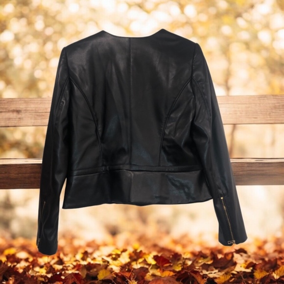 WHBM Faux Leather Moto Jacket - Picture 2 of 10